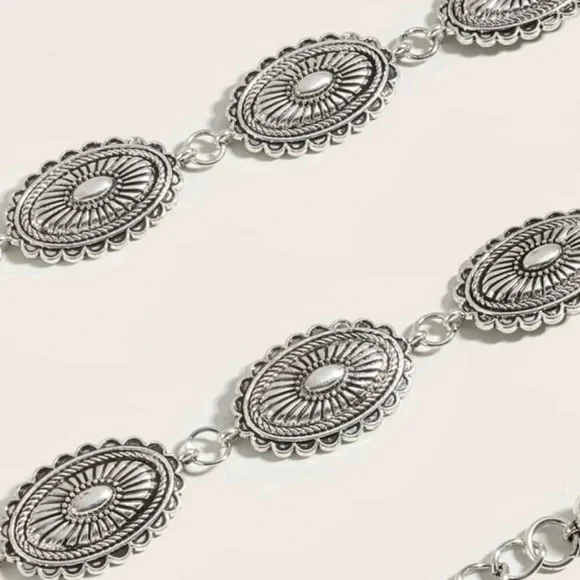 Concho country western belt silver toned - Picture 3 of 4